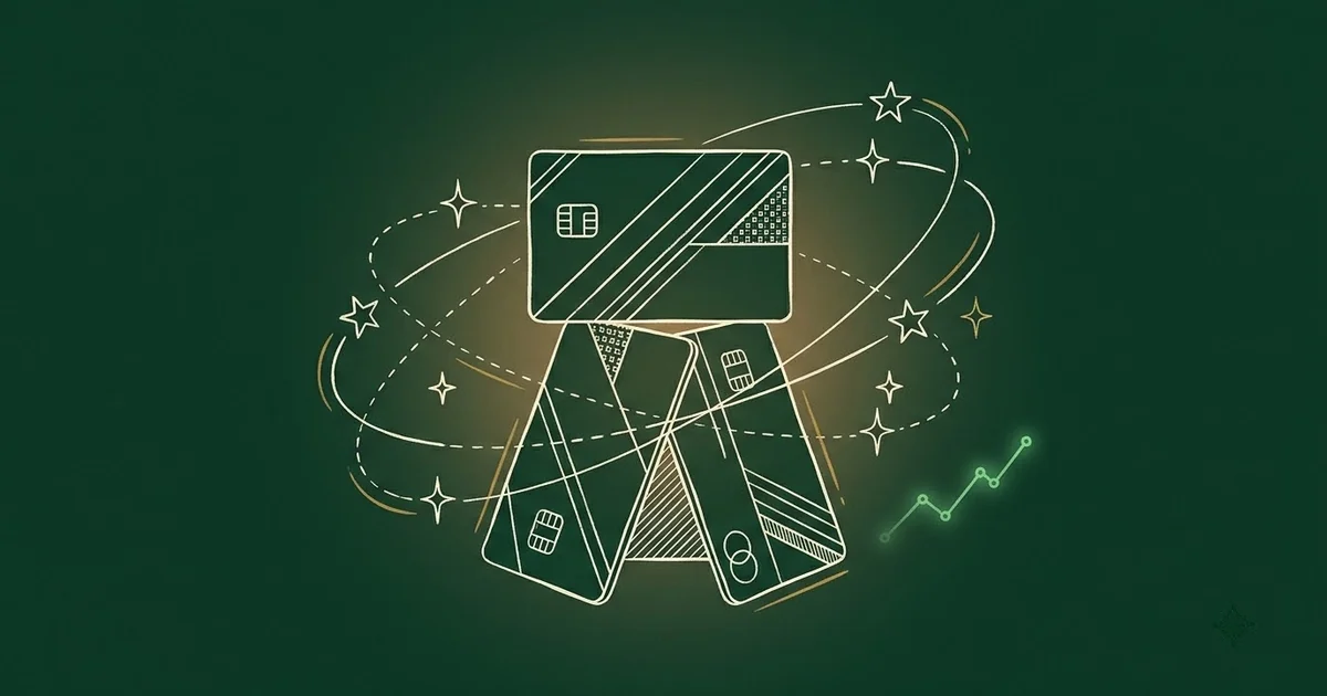 Hand-drawn cover illustration of best credit card stack for rewards in India — The Wealth Blog