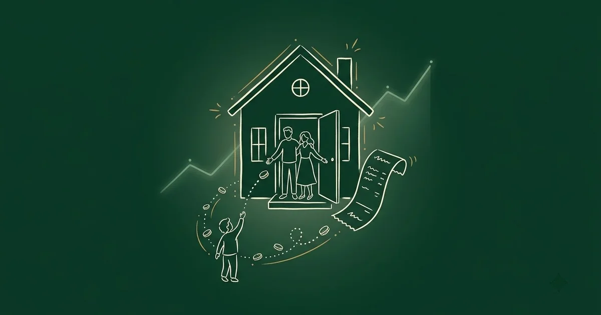 Hand-drawn cover illustration of paying rent to parents to claim HRA — The Wealth Blog
