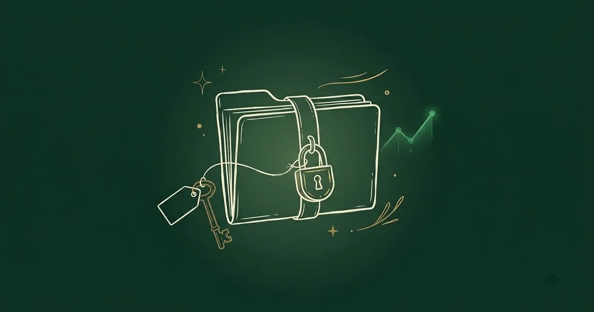 Hand-drawn cover illustration of NSDL demat statement PDF password — The Wealth Blog