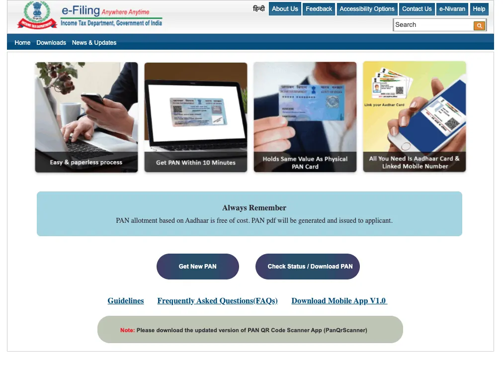 Aadhaar Based PAN Card