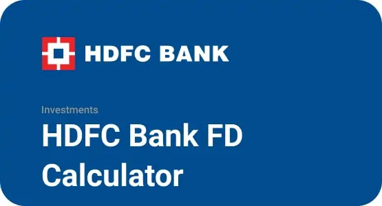 HDFC Bank FD Calculator Thumbnail