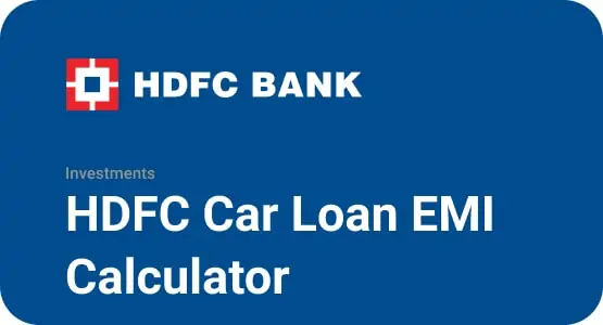 HDFC Car Loan EMI Calculator Thumbnail